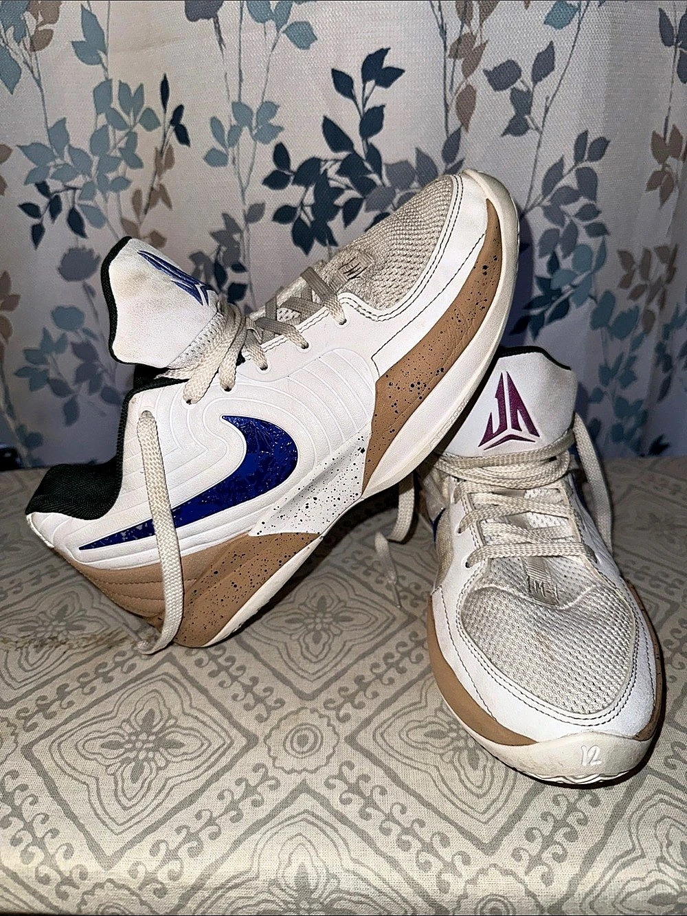 Nike ja Morant Men's White & Brown US 7.5